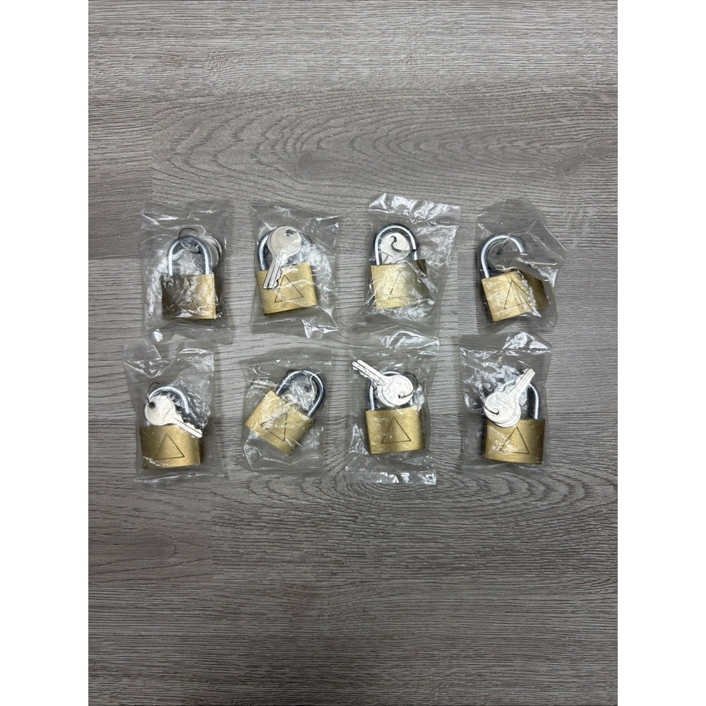 Padlock Lot Of 8. Brand New/ Sealed 2 Keys With Each Lock